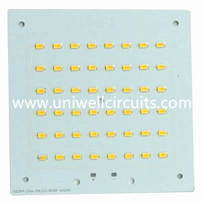 Circuito di base LED in alluminio con maschera di saldatura gialla